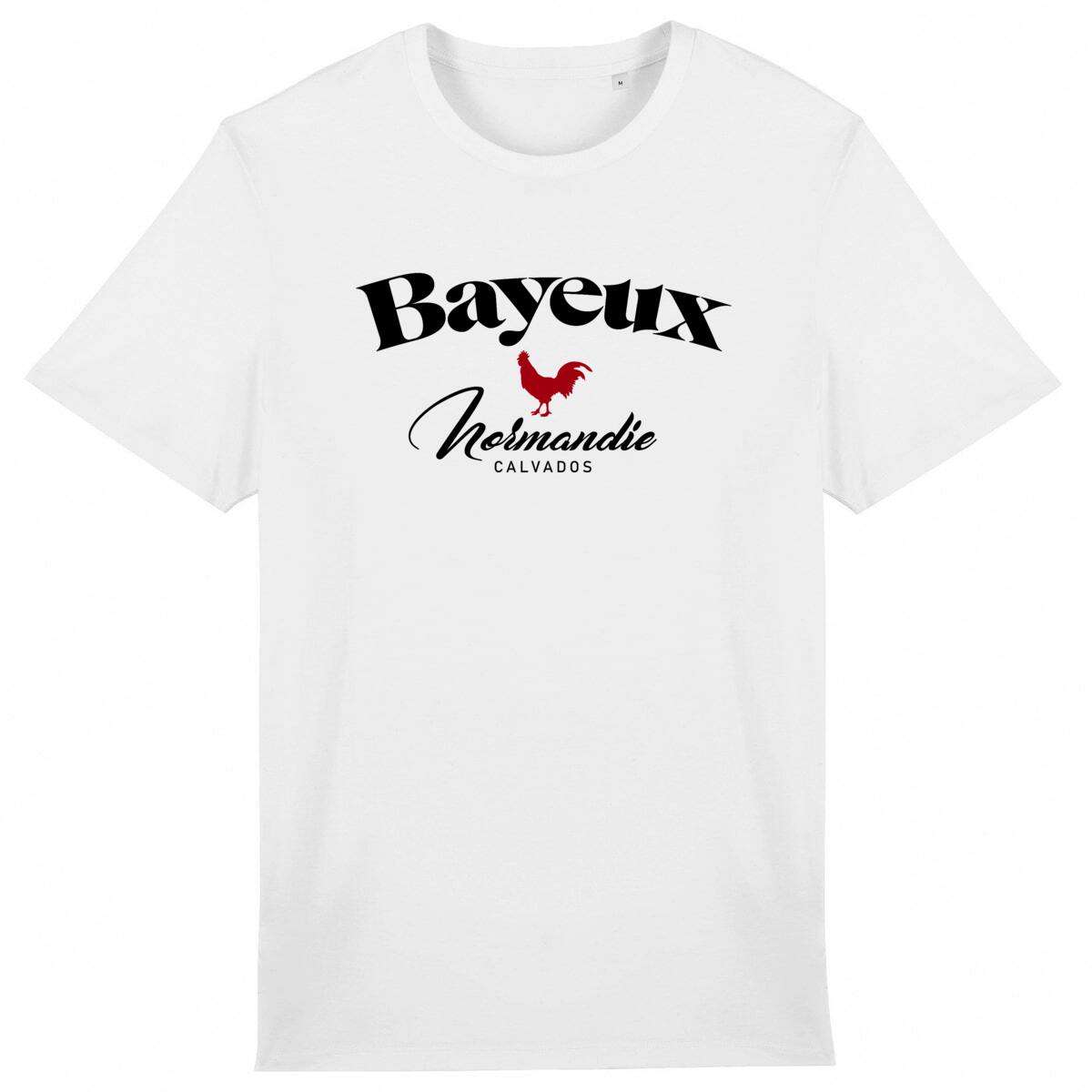 T-shirt blanc manches courtes Bayeux Calvados Normandie