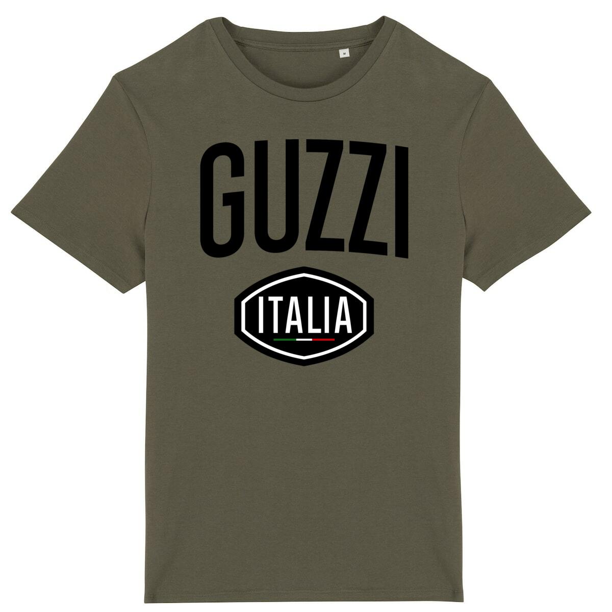 T-shirt kaki manches courtes Moto Guzzi Italia