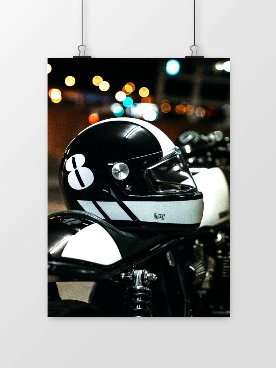 Affiche moto Casque #1