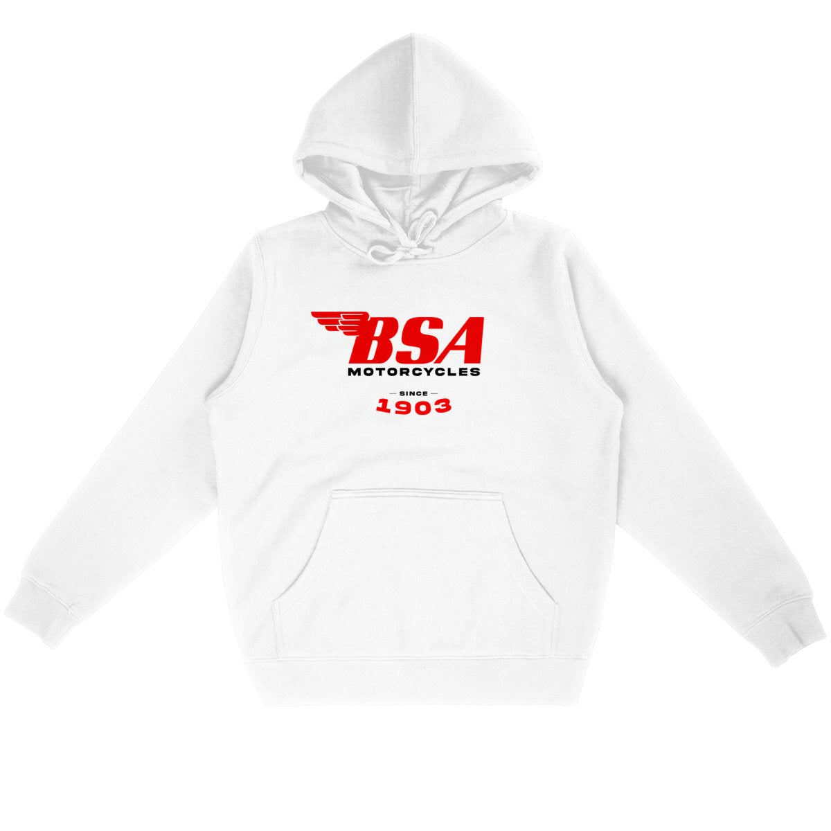 Hoodie unisexe blanc - BSA Motorcycles since 1903