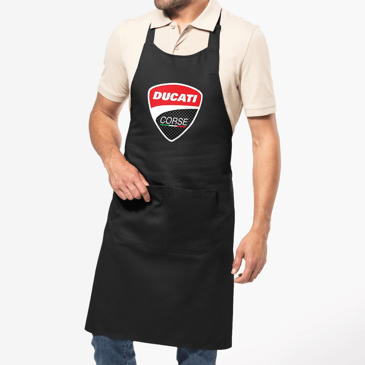 Tablier de cuisine noir Ducati Corse