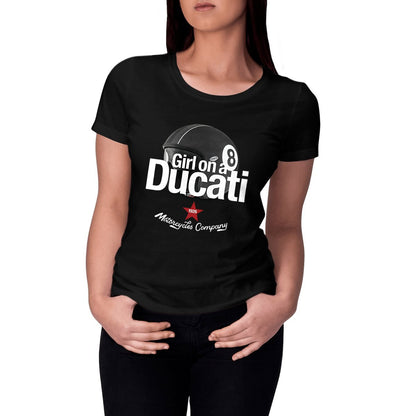 T-shirt femme Premium • Girl on a Ducati