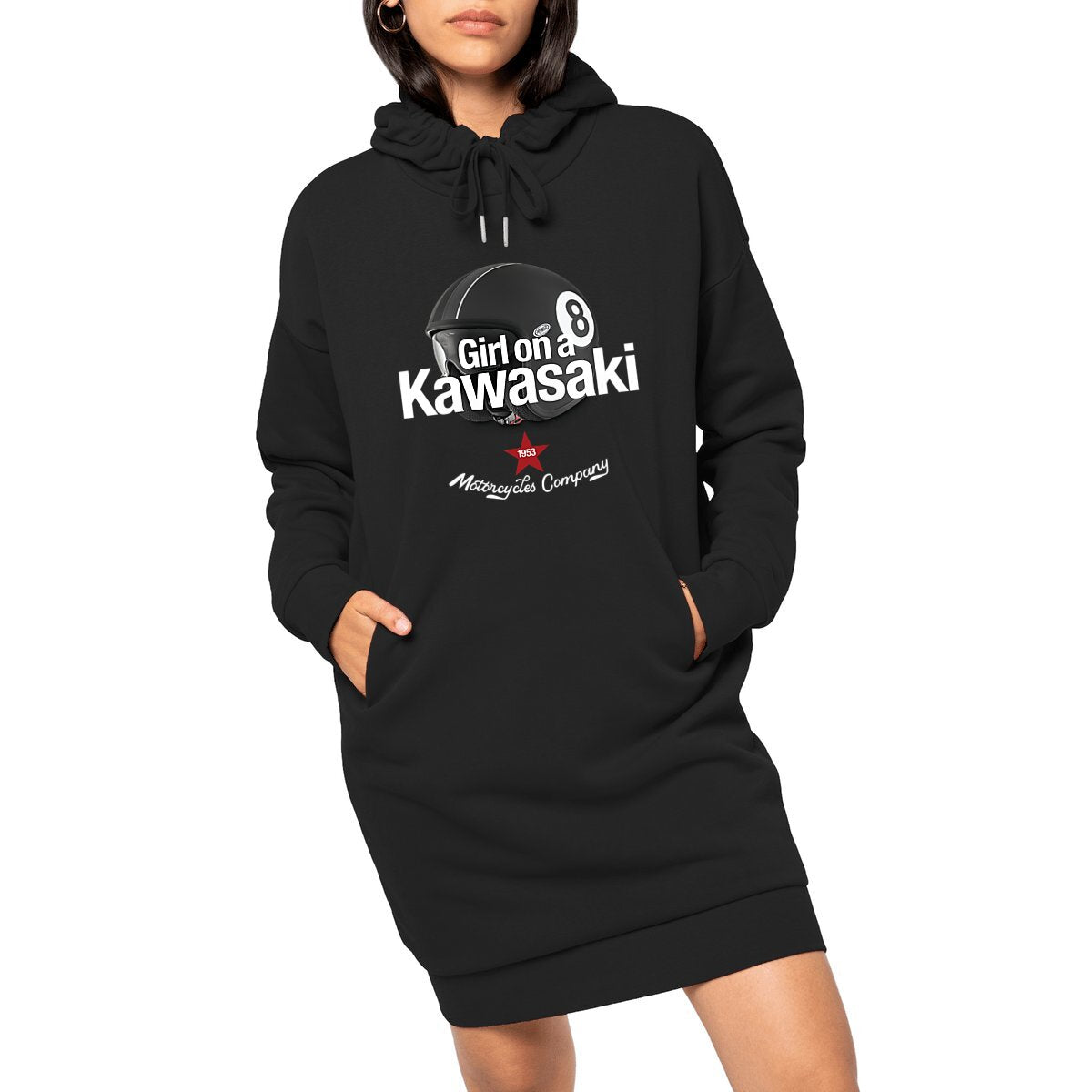 Robe Sweat-shirt Premium • Girl on a Kawasaki