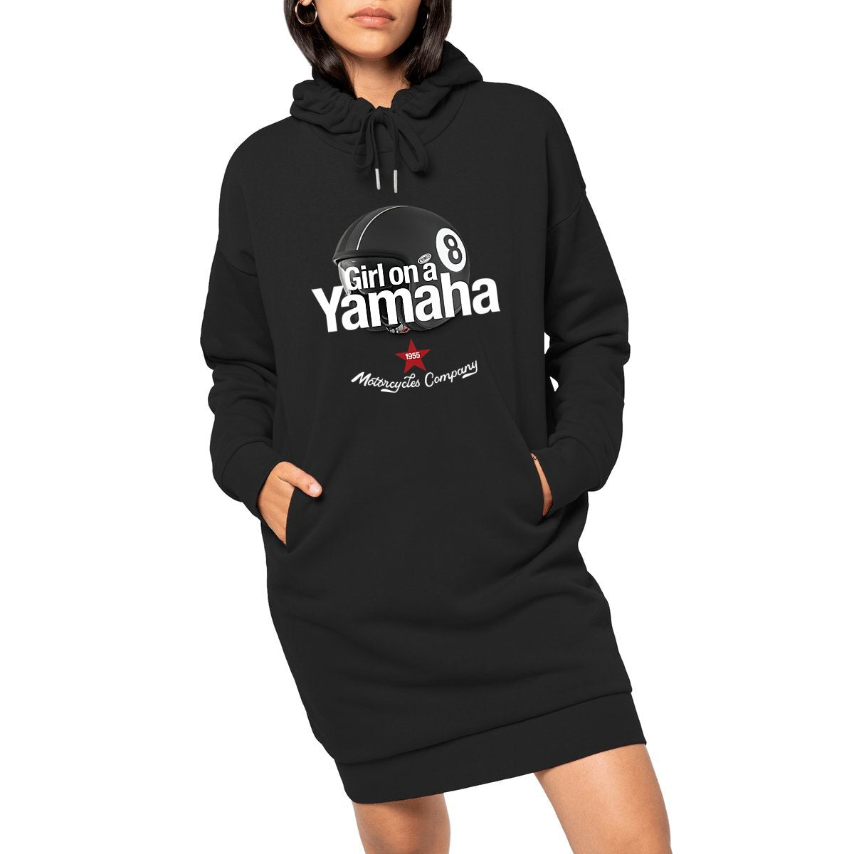 Robe Sweat-shirt Premium • Girl on a Yamaha