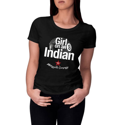 T-shirt femme Premium • Girl on an Indian Motorcycle