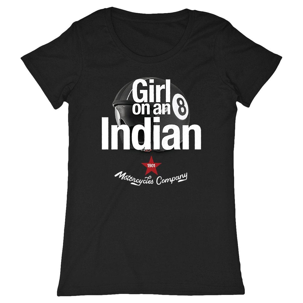 T-shirt femme Premium • Girl on an Indian Motorcycle