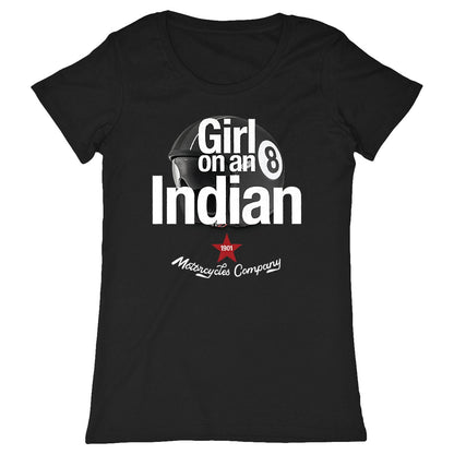 T-shirt femme Premium • Girl on an Indian Motorcycle