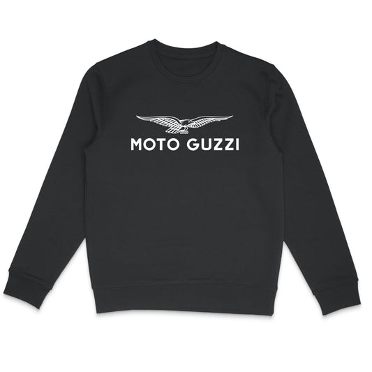 Sweat-shirt noir Moto Guzzi logo Eagle