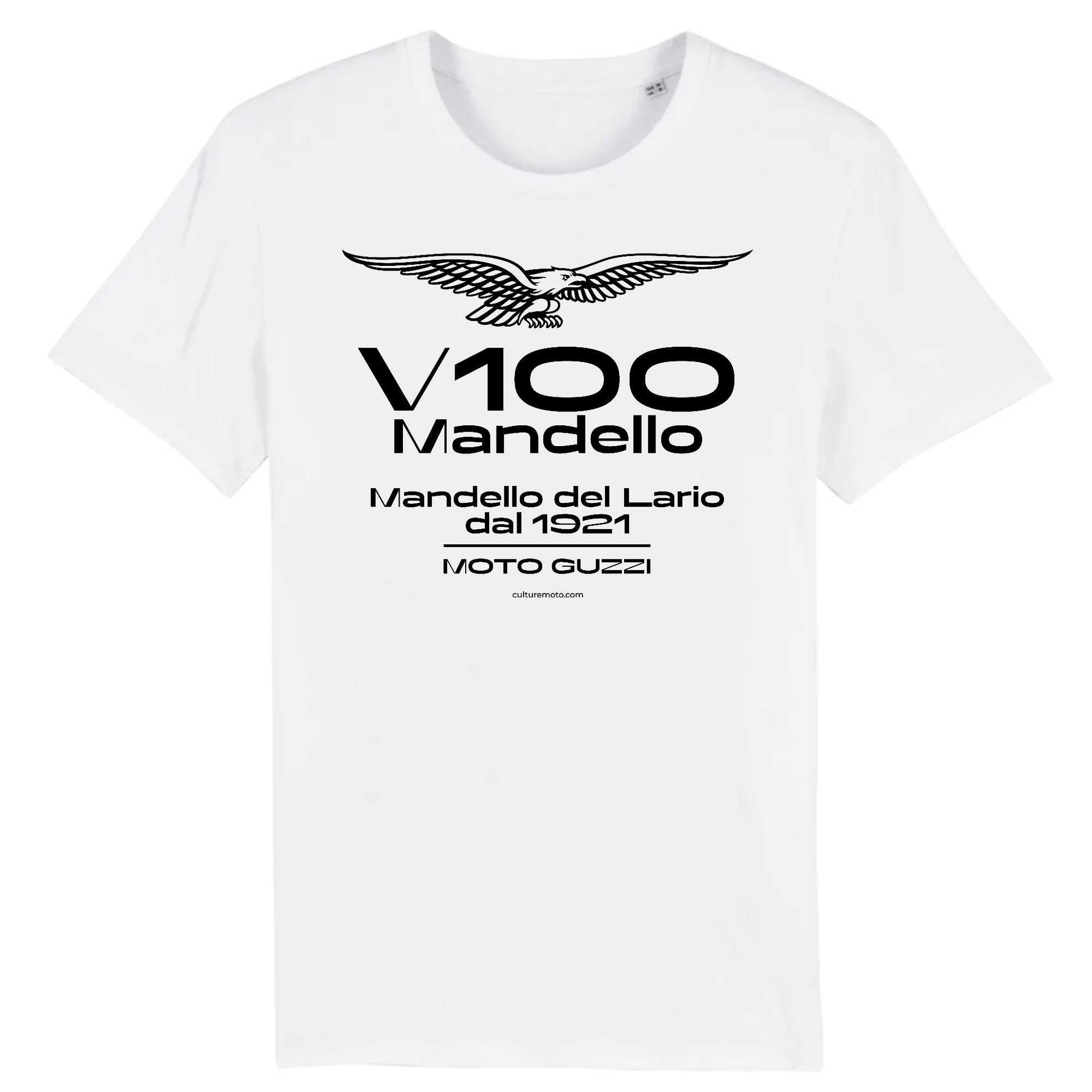 Culture Moto - T-shirt unisexe 100% coton biologique - Moto Guzzi V100 Mandello del Lario