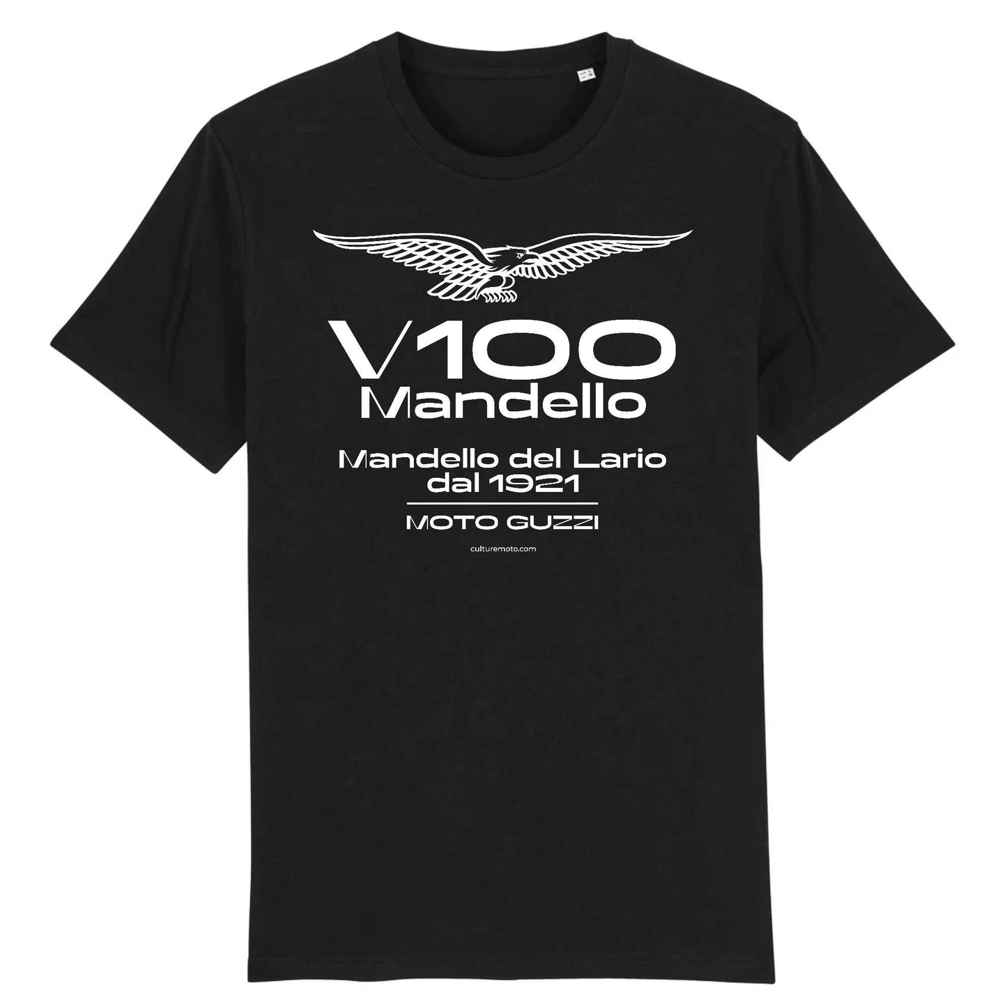 Culture Moto - T-shirt unisexe 100% coton biologique - Moto Guzzi V100 Mandello del Lario